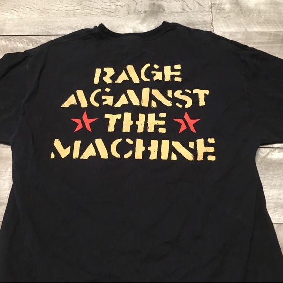 Hanes Heavyweight Rage Against The Machine Band T-Shirt Tee Retro Size Large - Picture 5 of 9